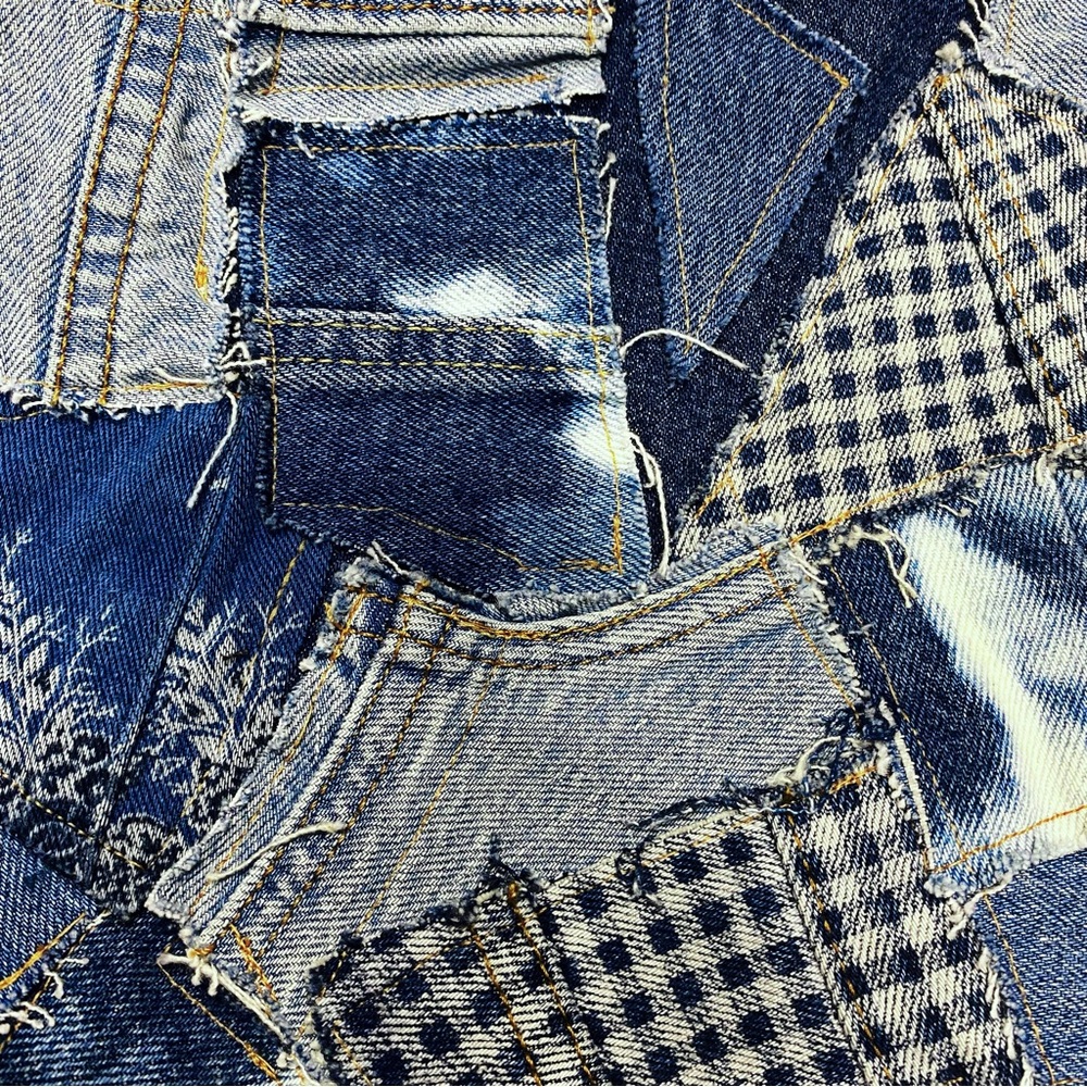 Denim patchwork jeans - Picture 2 of 10